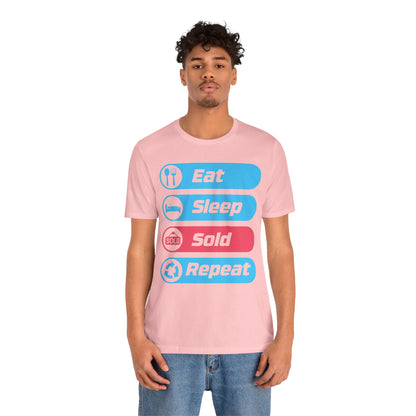 Eat Sleep Sold Repeat Unisex Jersey Short Sleeve Tee