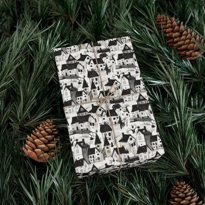 White Charcoal Neighborhood Gift Wrap