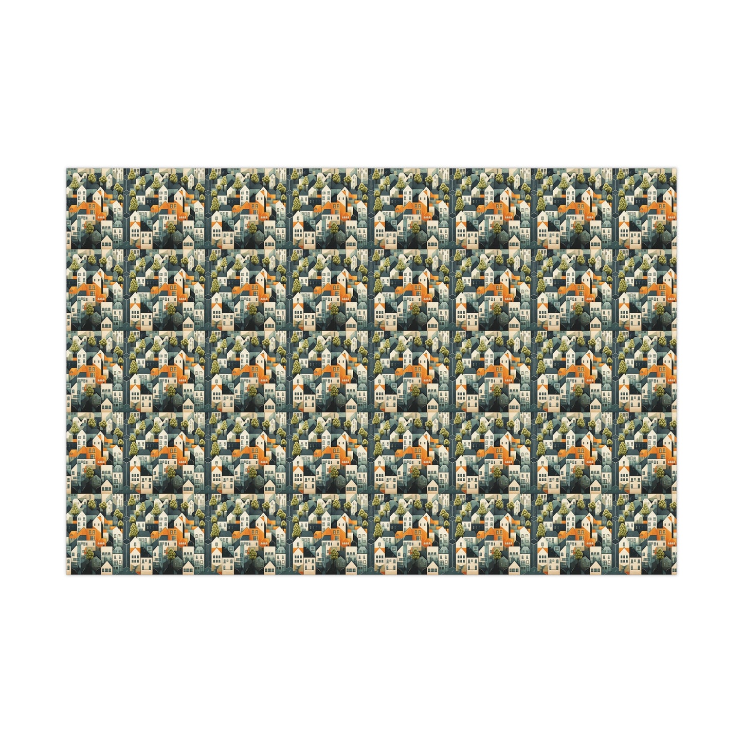 Geometric Style Neighborhood v2 Gift Wrap