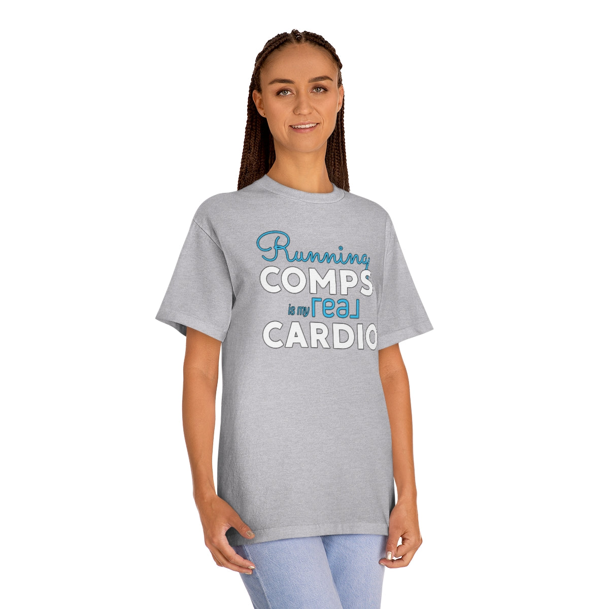 Running Comps REAL BLUE Unisex Classic Tee - REAL ESTATE Tease