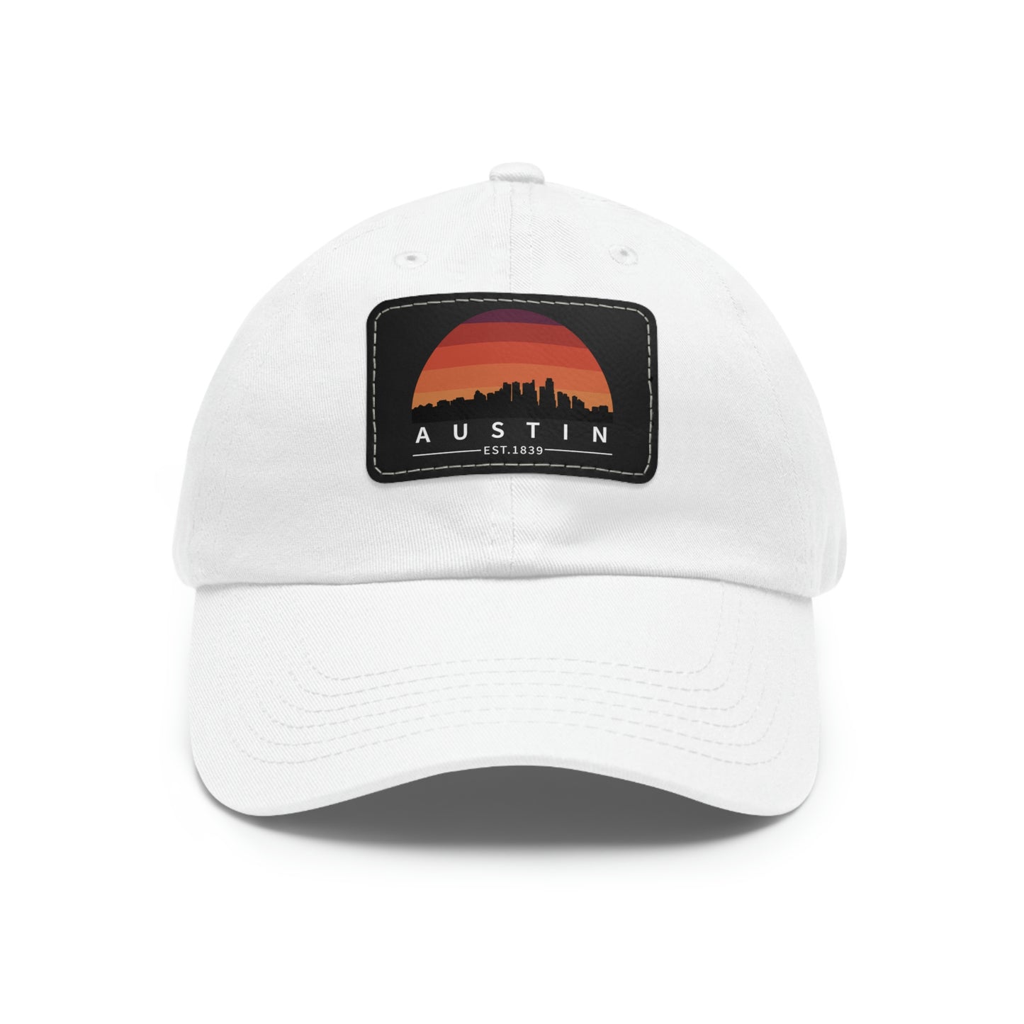 Austin Established Retro Sunset Hat with Leather Patch