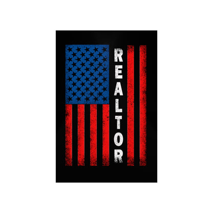 American Flag Realtor Premium Matte Vertical Posters - ShirtRealtorsWear