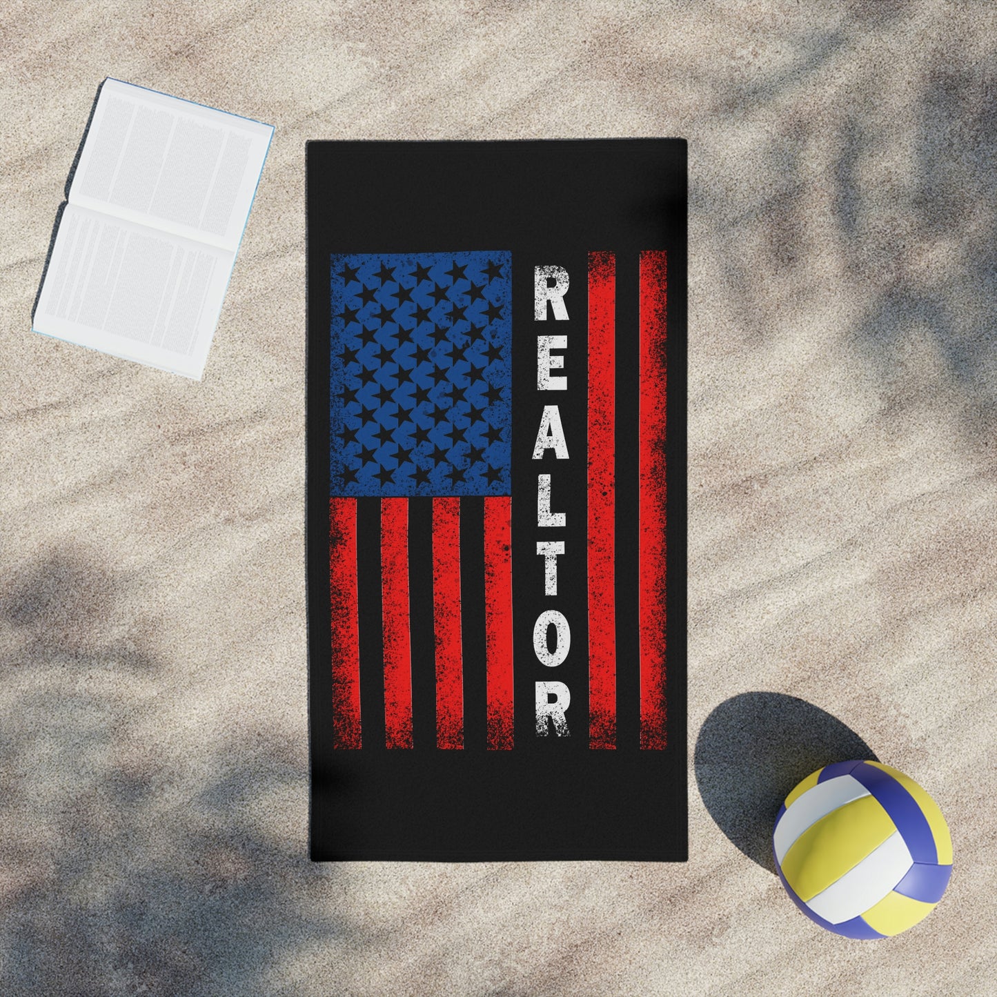 American Flag Realtor Beach Towels