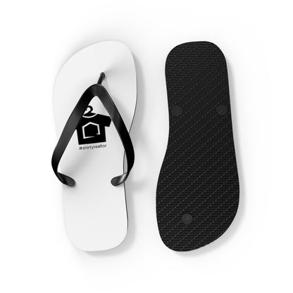 ShirtyRealtor Black Logo Flip Flops - Shirty Realtor #shirtyrealtor