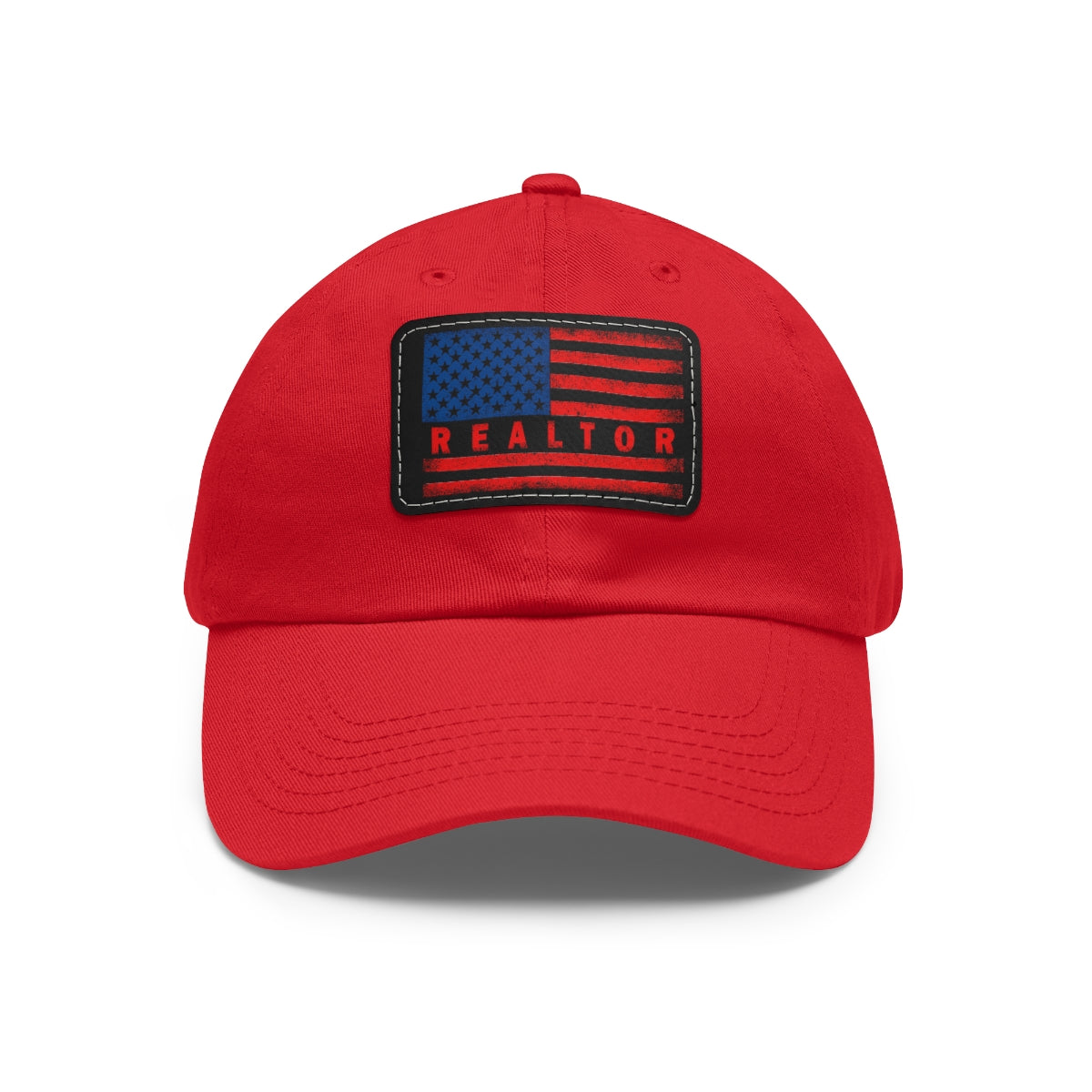 American Flag Realtor Hat with Leather Patch