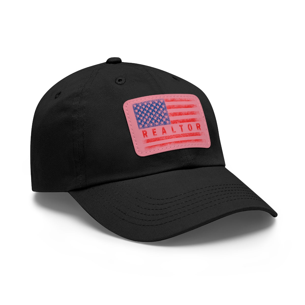 American Flag Realtor Hat with Leather Patch