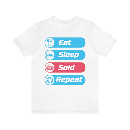 Eat Sleep Sold Repeat Unisex Jersey Short Sleeve Tee