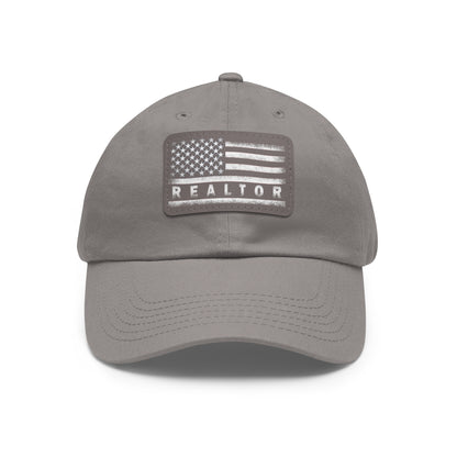 American Flag Realtor Hat with Leather Patch