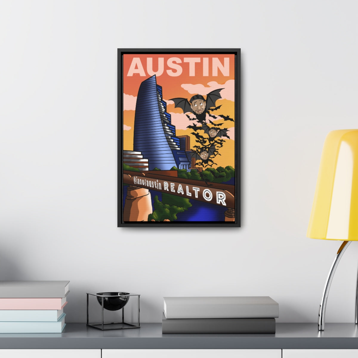 ianofAustin Bat Bridge Canvas - ShirtRealtorsWear