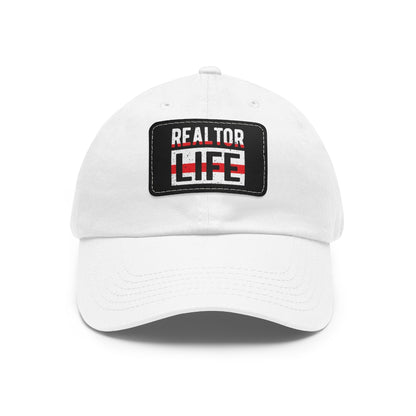 Realtor Life Hat with Leather Patch - ShirtRealtorsWear