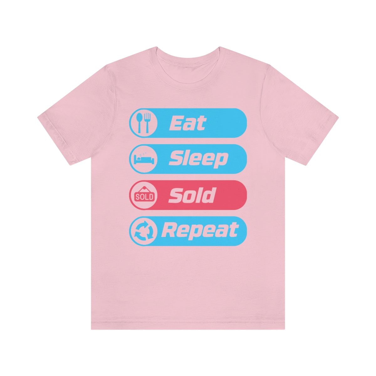 Eat Sleep Sold Repeat Unisex Jersey Short Sleeve Tee