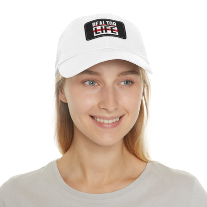 Realtor Life Hat with Leather Patch - ShirtRealtorsWear