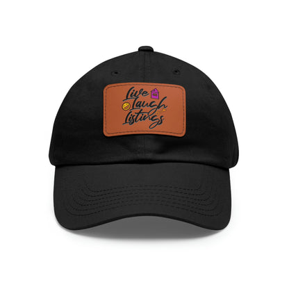 Live Laugh Listings Hat with Leather Patch