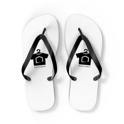 ShirtyRealtor Black Logo Flip Flops - Shirty Realtor #shirtyrealtor