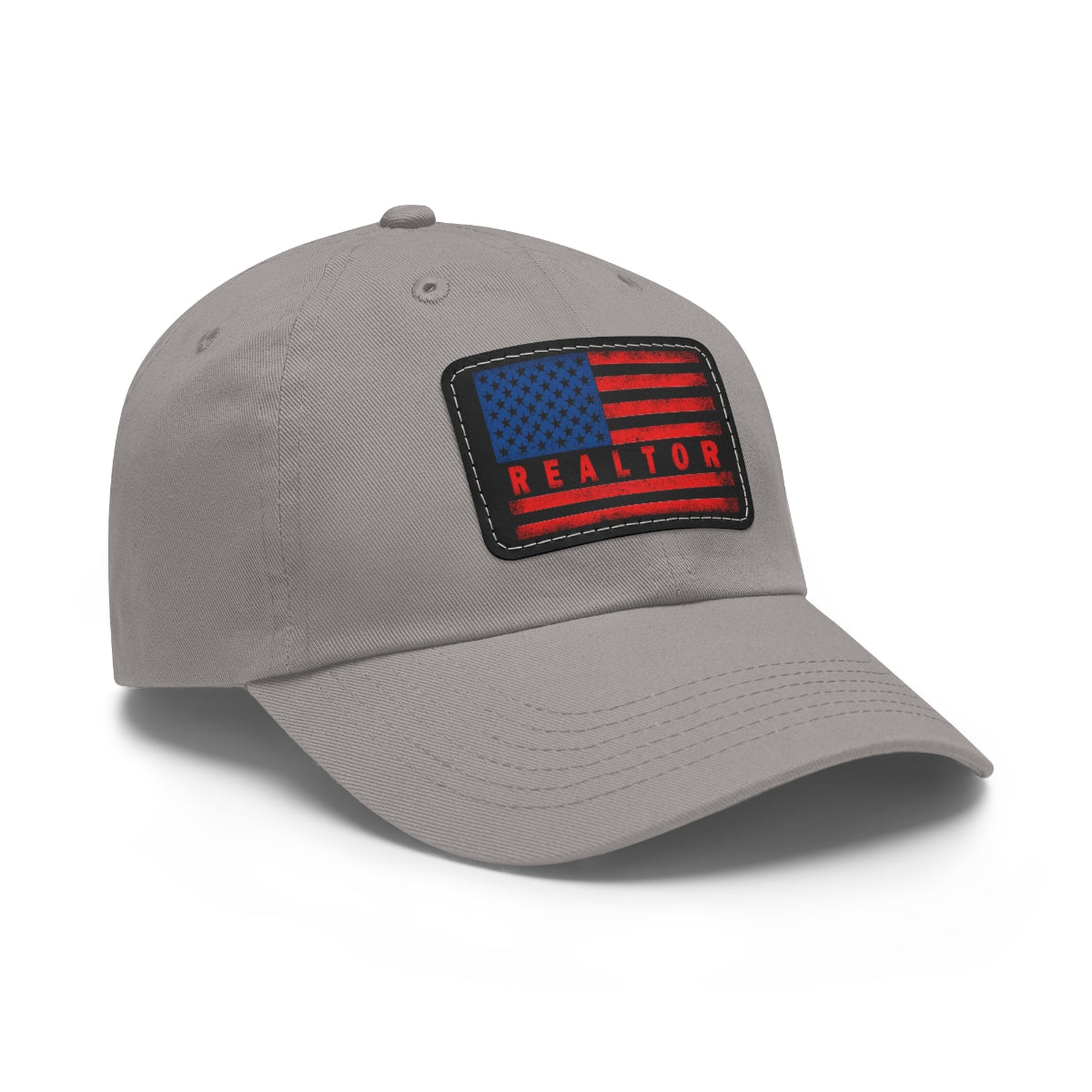 American Flag Realtor Hat with Leather Patch