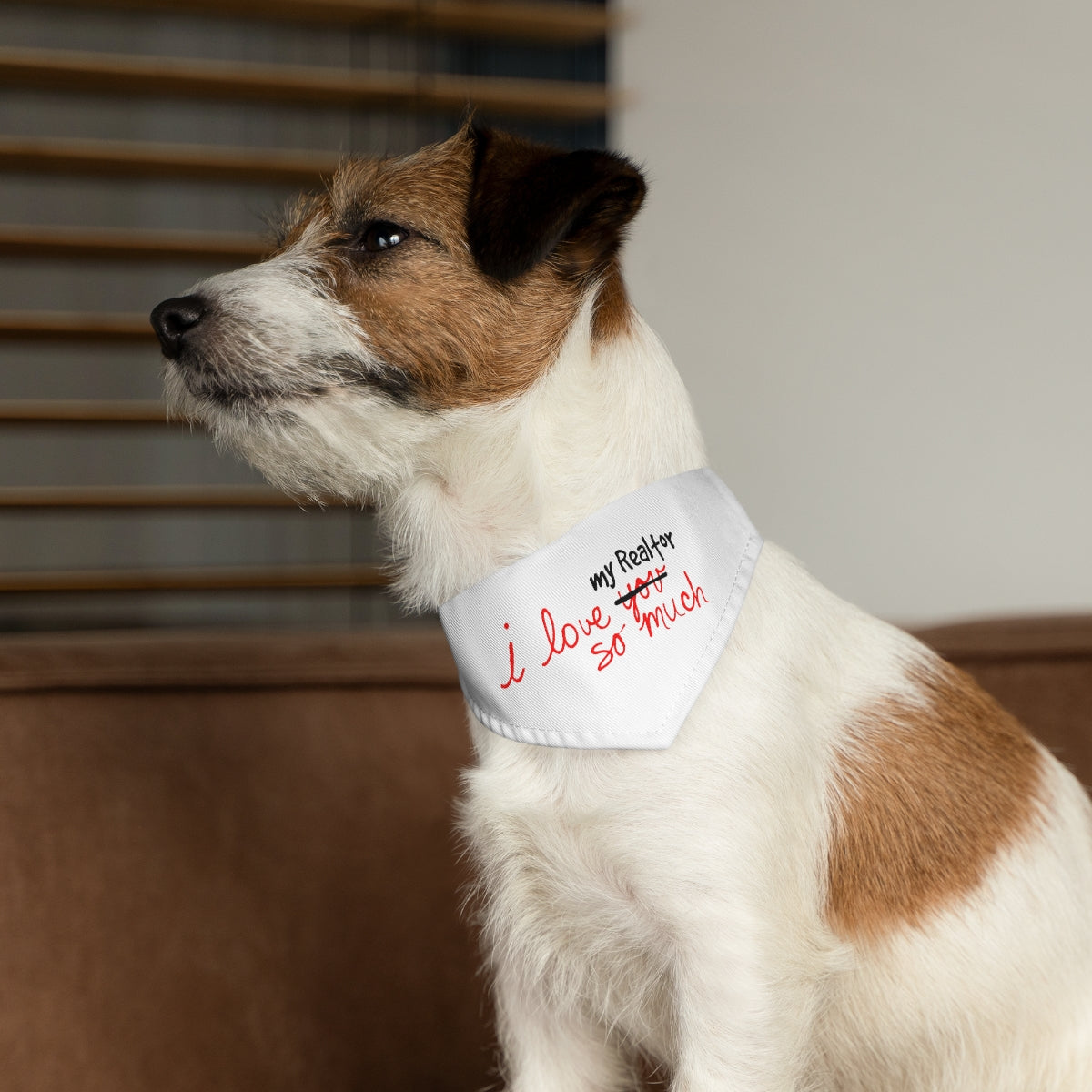 I Love My Realtor So Much Pet Bandana Collar - ShirtRealtorsWear