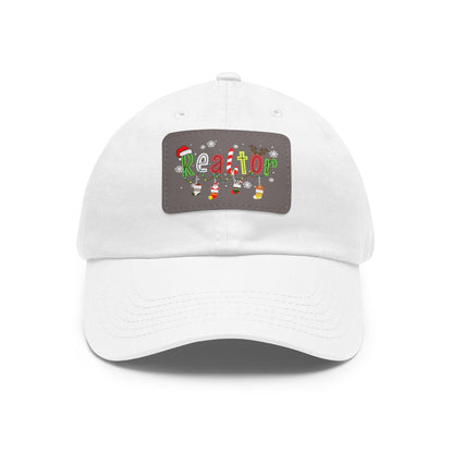 Realtor Christmas Hat with Leather Patch