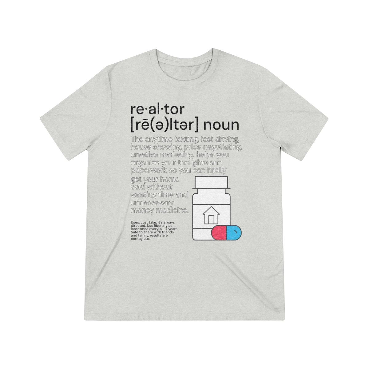 Realtor Medicine Unisex Triblend Tee - REAL ESTATE Tease