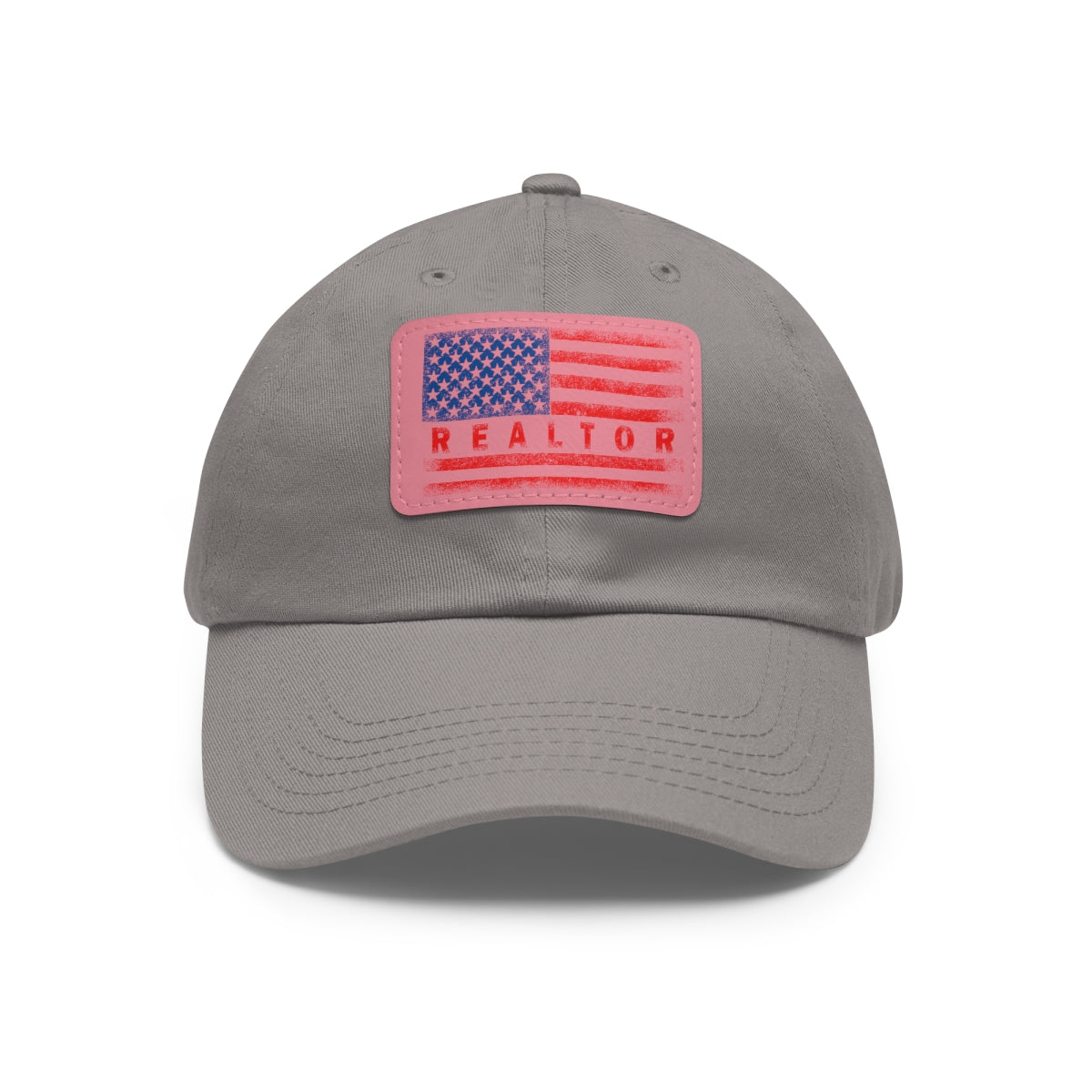 American Flag Realtor Hat with Leather Patch