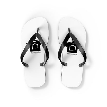 ShirtyRealtor Black Logo Flip Flops - Shirty Realtor #shirtyrealtor