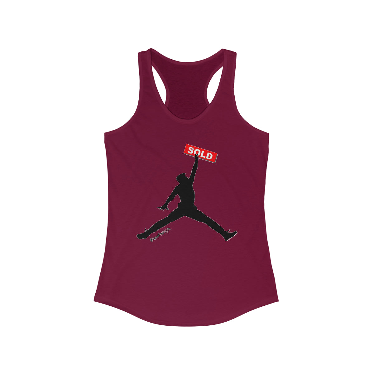 Jumpman Realtor Women's Ideal Racerback Tank #ianofaustin - REAL ESTATE Tease