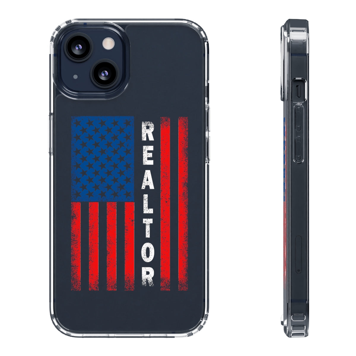 American Flag Realtor Clear Phone Case