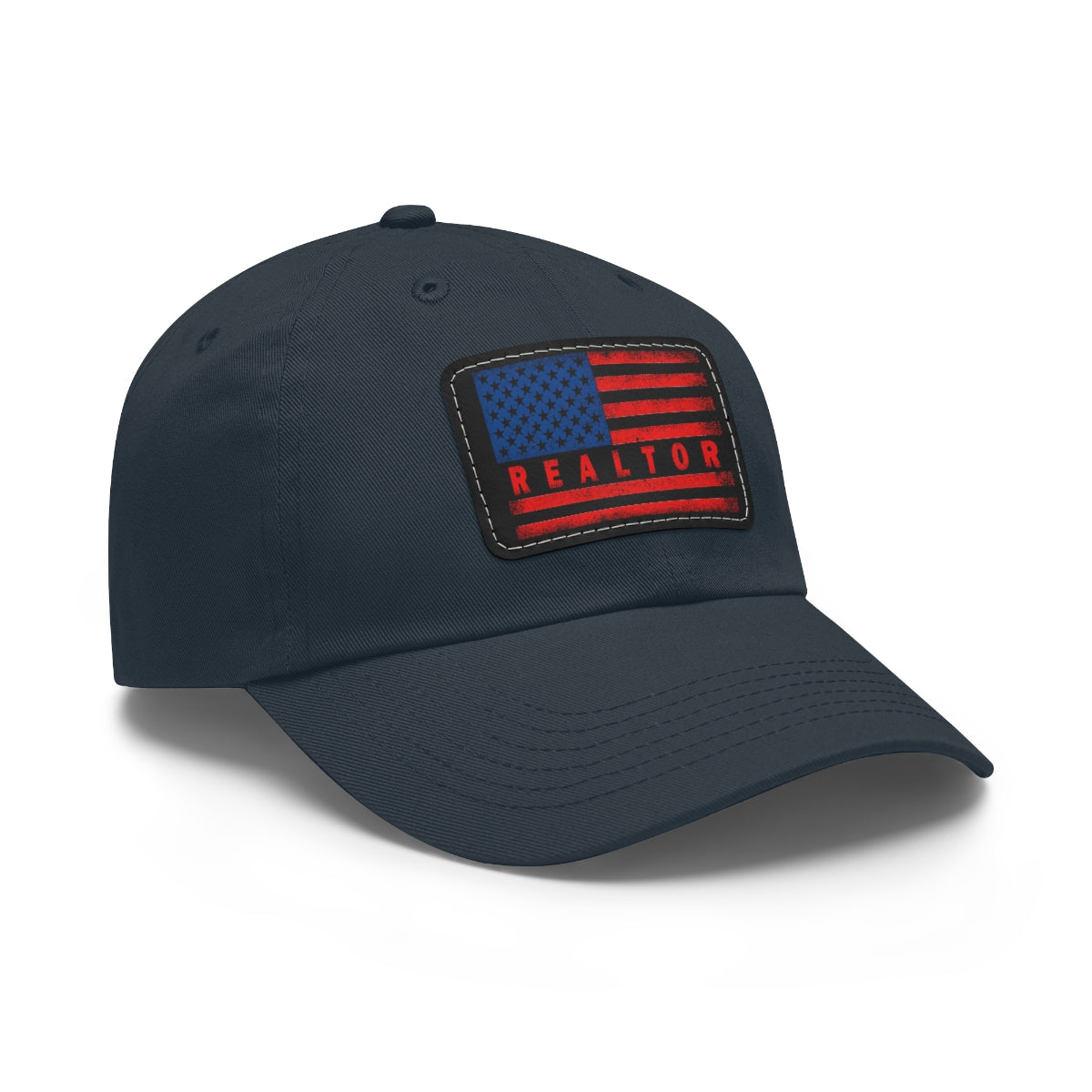 American Flag Realtor Hat with Leather Patch