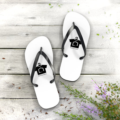 ShirtyRealtor Black Logo Flip Flops - Shirty Realtor #shirtyrealtor