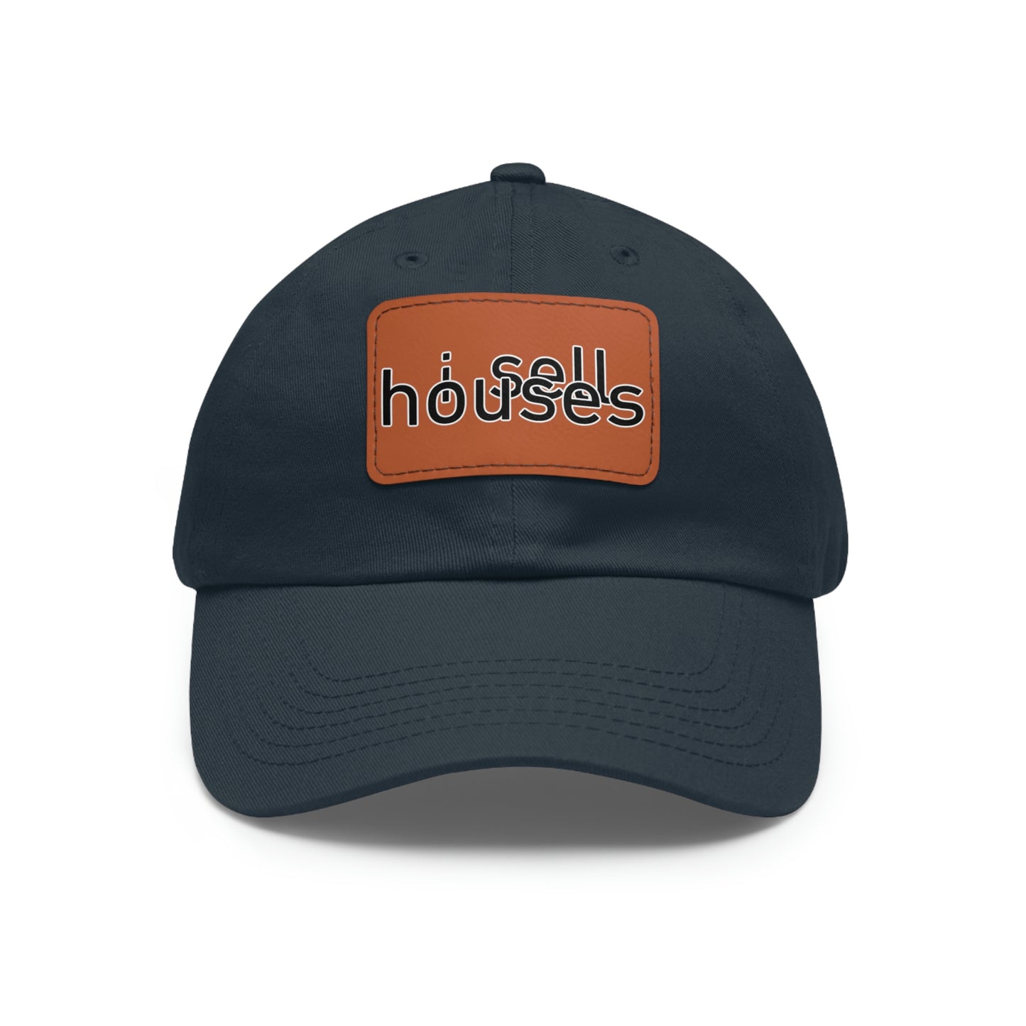 i sell houses Hat with Leather Patch