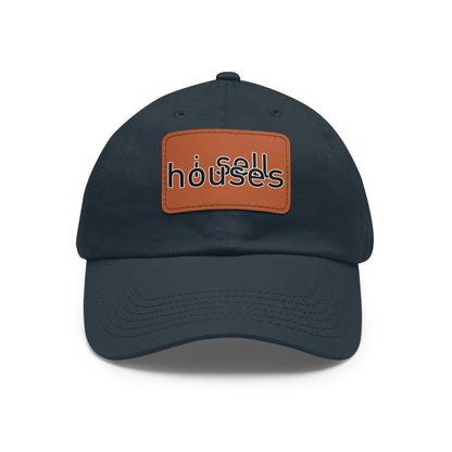 i sell houses Hat with Leather Patch