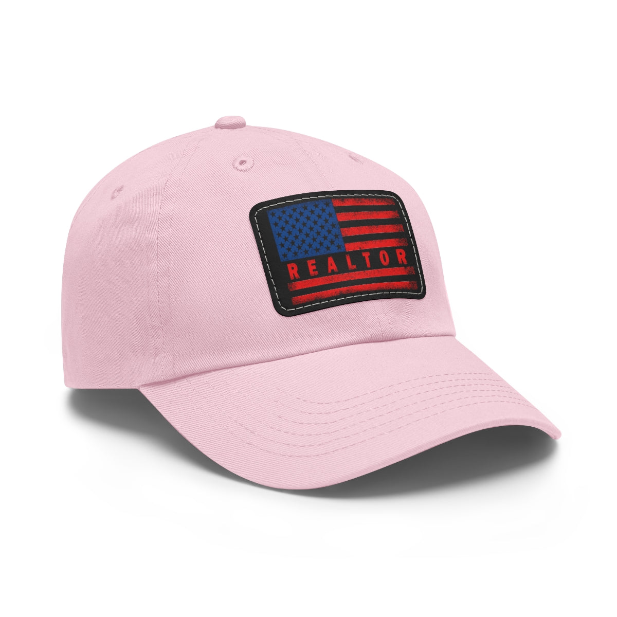 American Flag Realtor Hat with Leather Patch