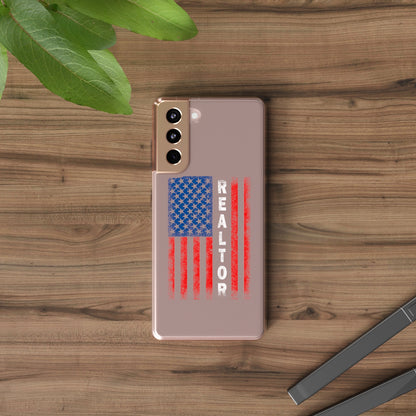 American Flag Realtor Clear Phone Case