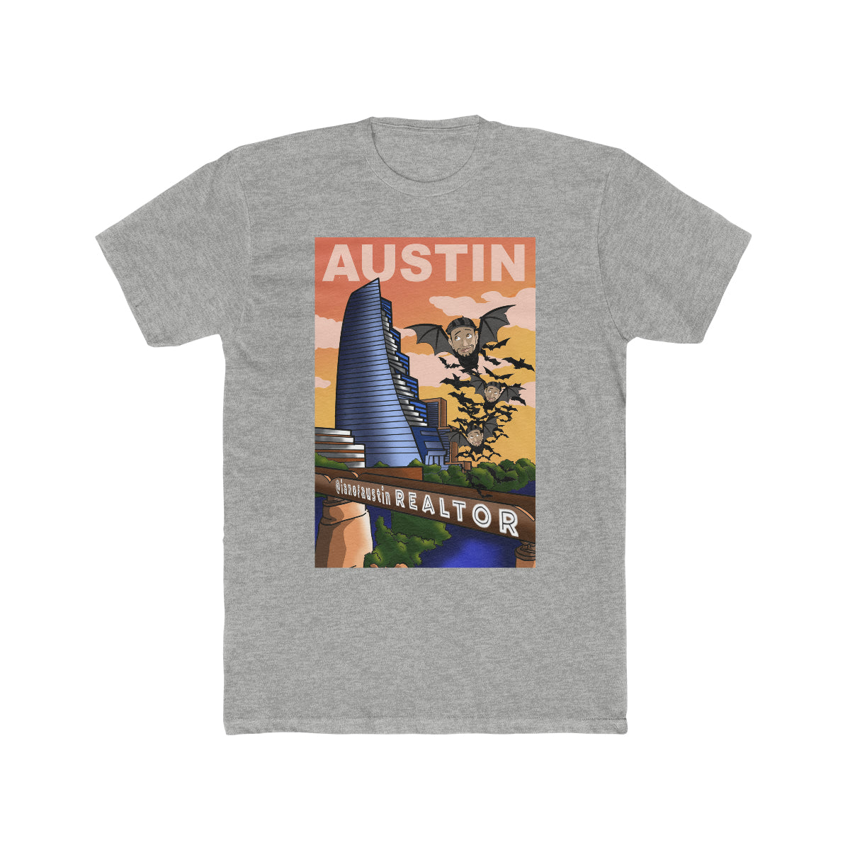 Austin Bat Bridge Men's Cotton Crew Tee #ianofaustin