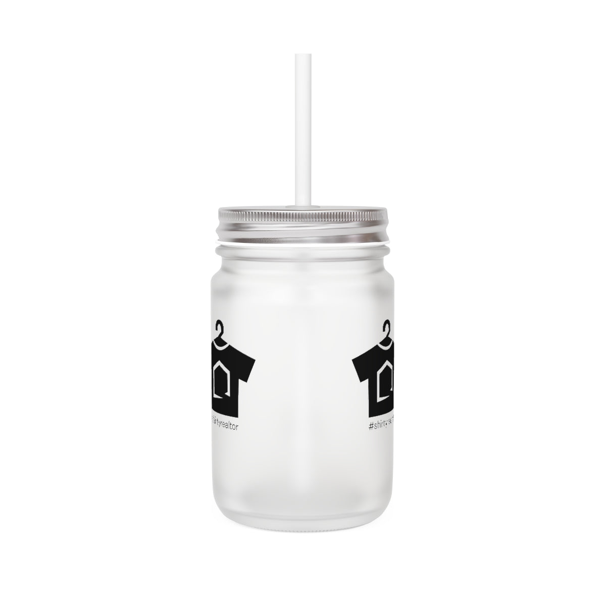 ShirtyRealtor Black Logo Mason Jar