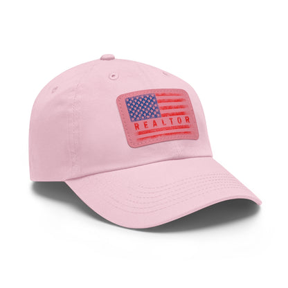 American Flag Realtor Hat with Leather Patch