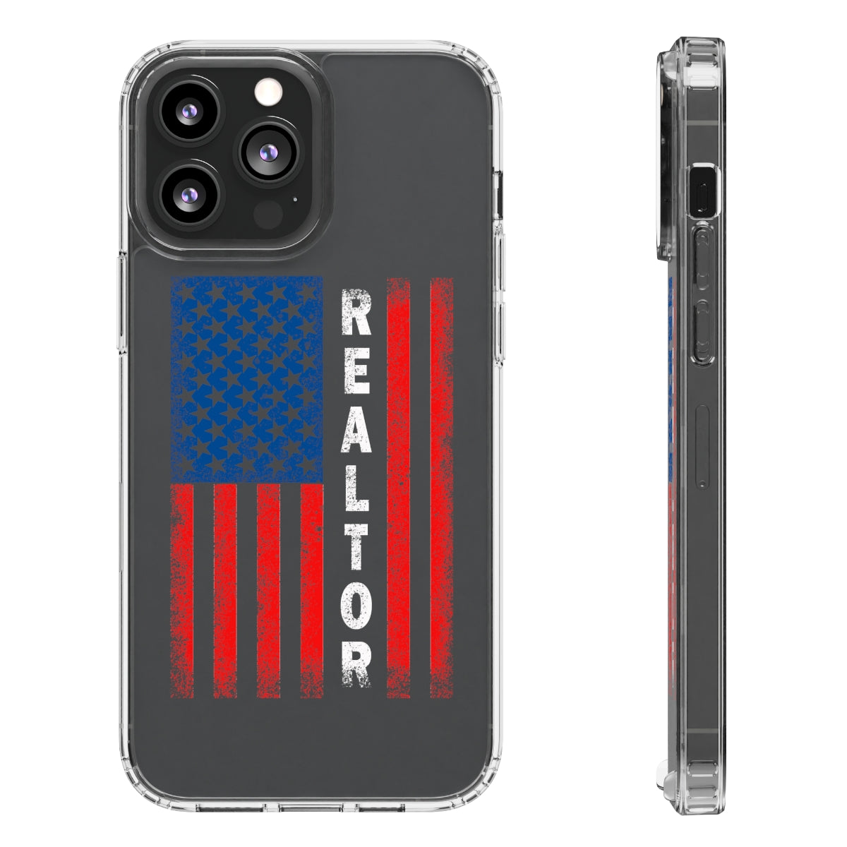 American Flag Realtor Clear Phone Case