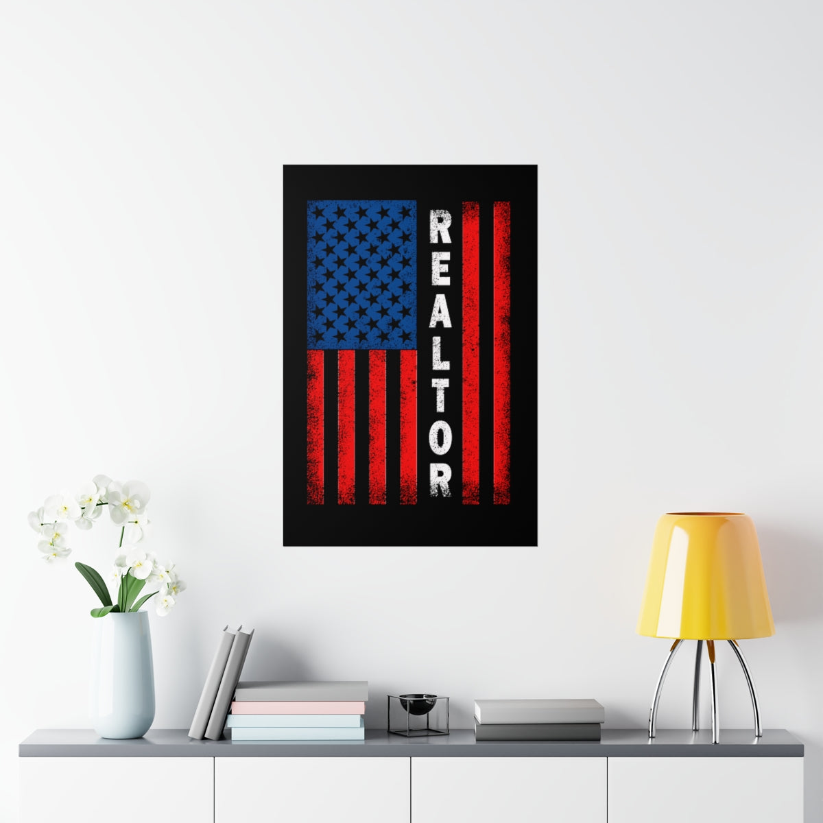 American Flag Realtor Premium Matte Vertical Posters - ShirtRealtorsWear