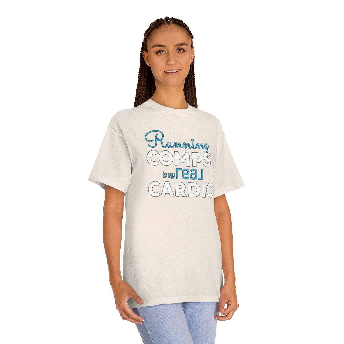 Running Comps REAL BLUE Unisex Classic Tee - REAL ESTATE Tease