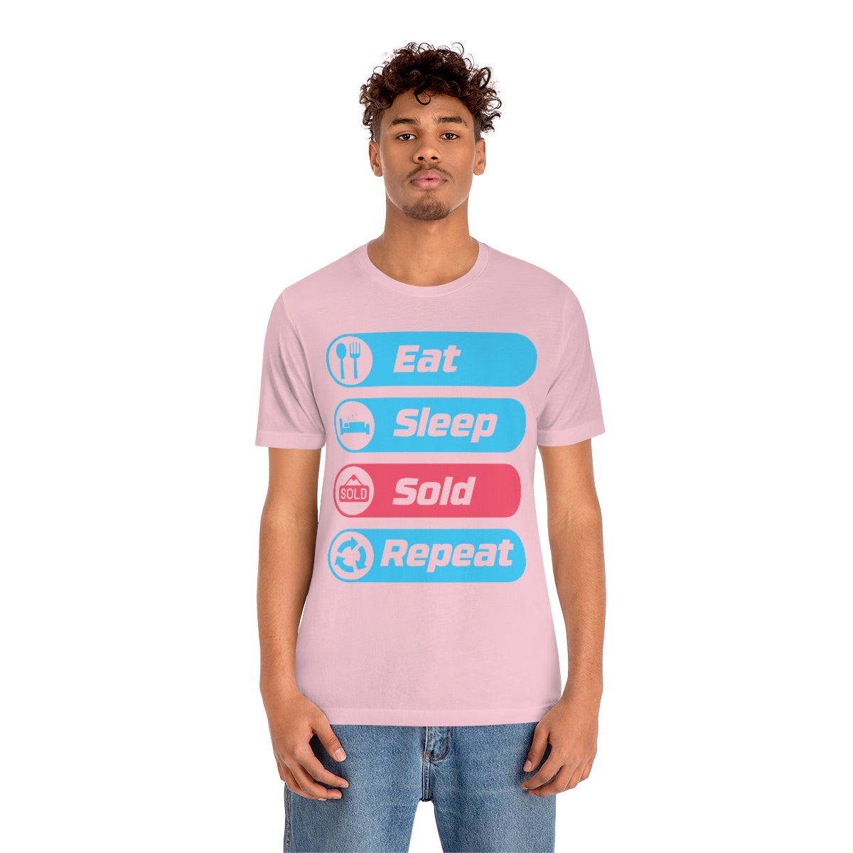 Eat Sleep Sold Repeat Unisex Jersey Short Sleeve Tee