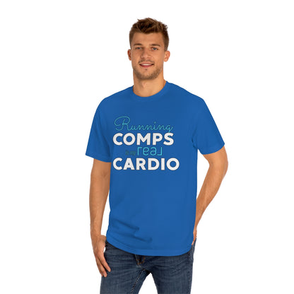 Running Comps REAL BLUE Unisex Classic Tee - REAL ESTATE Tease