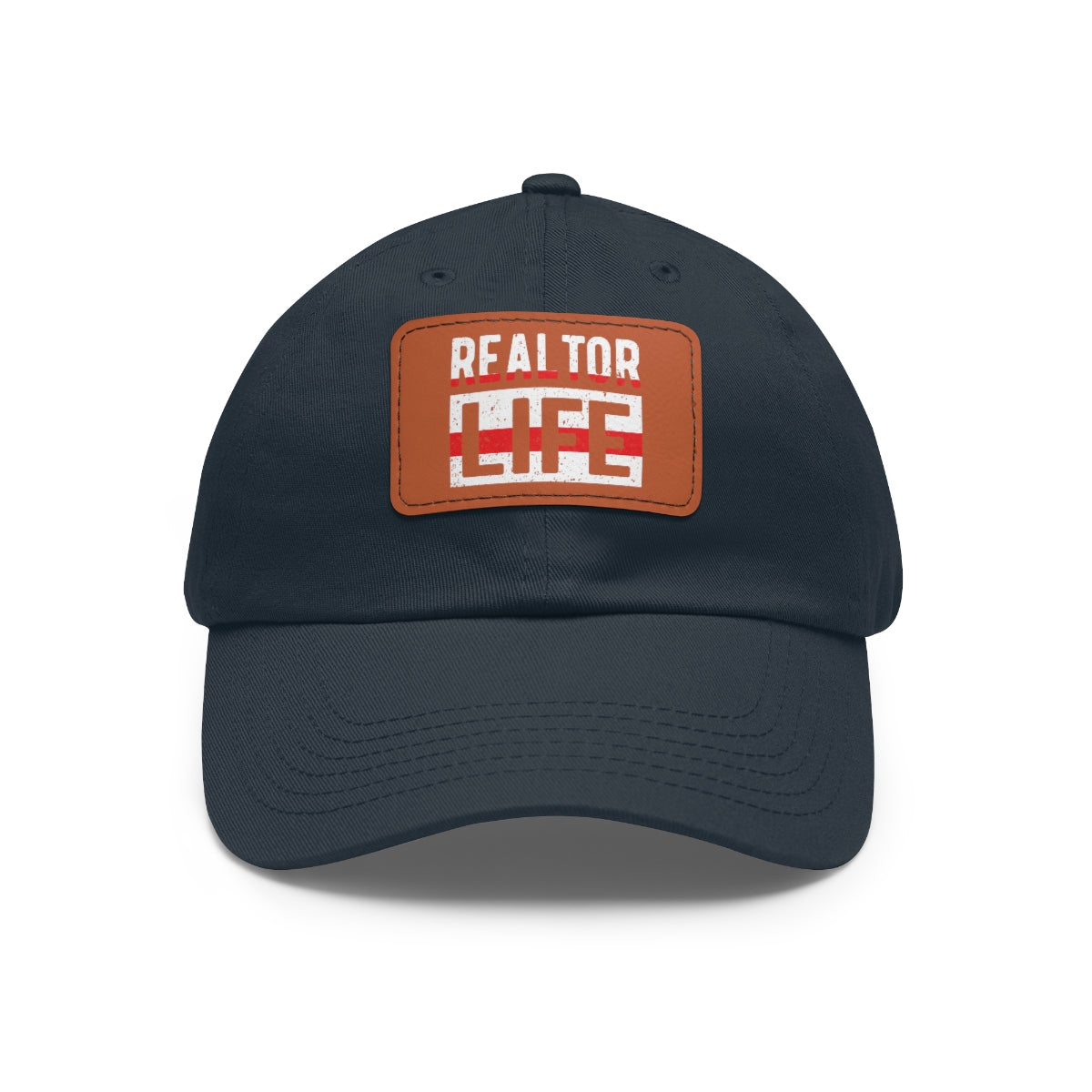 Realtor Life Hat with Leather Patch - ShirtRealtorsWear