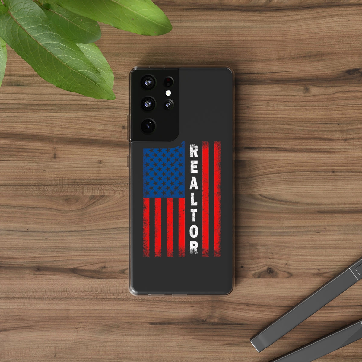 American Flag Realtor Clear Phone Case