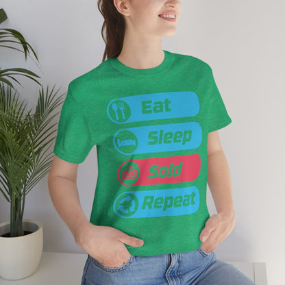 Eat Sleep Sold Repeat Unisex Jersey Short Sleeve Tee