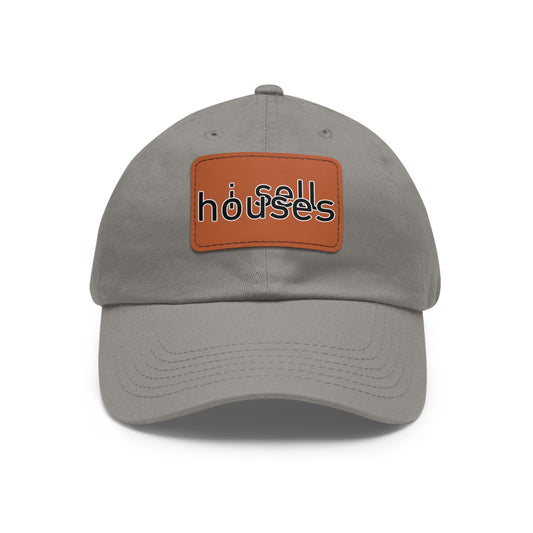 i sell houses Hat with Leather Patch