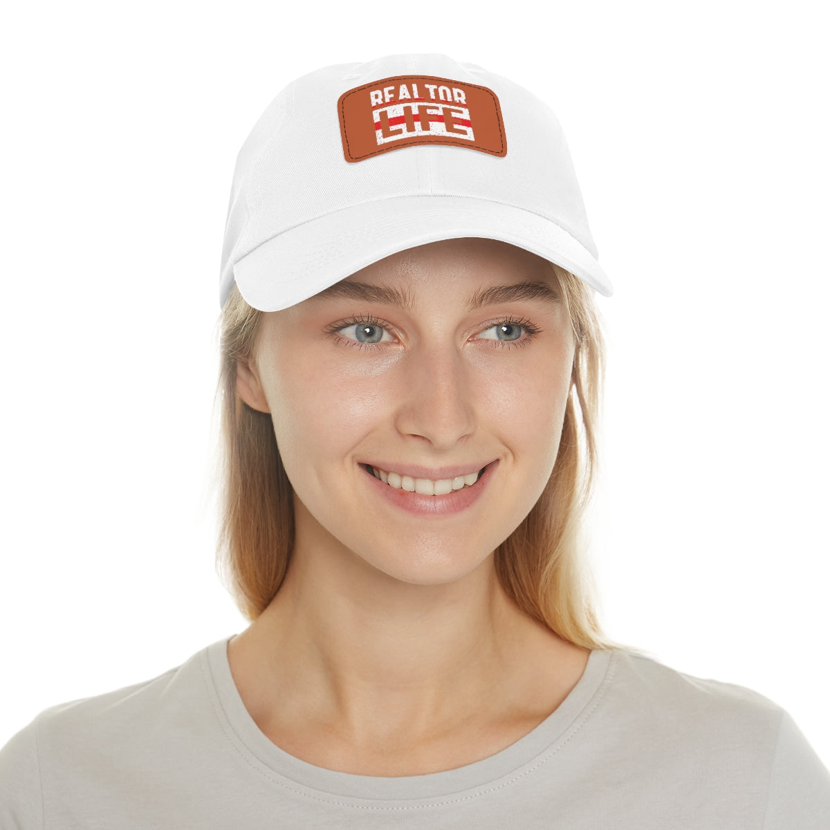 Realtor Life Hat with Leather Patch - ShirtRealtorsWear