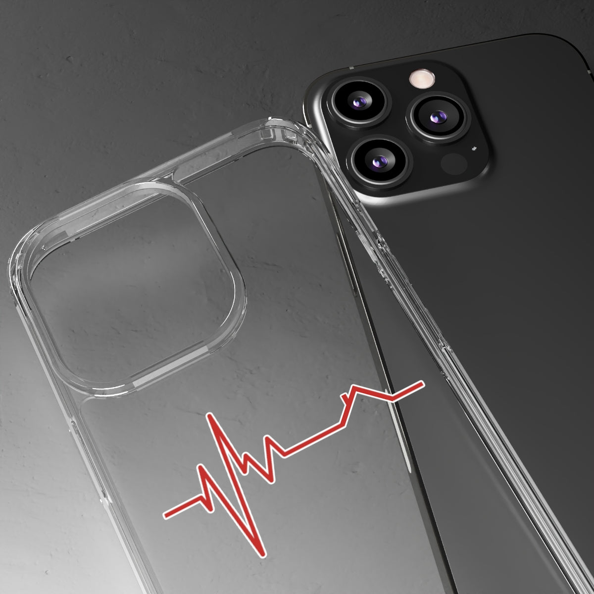 Housebeat Red Clear Phone Case