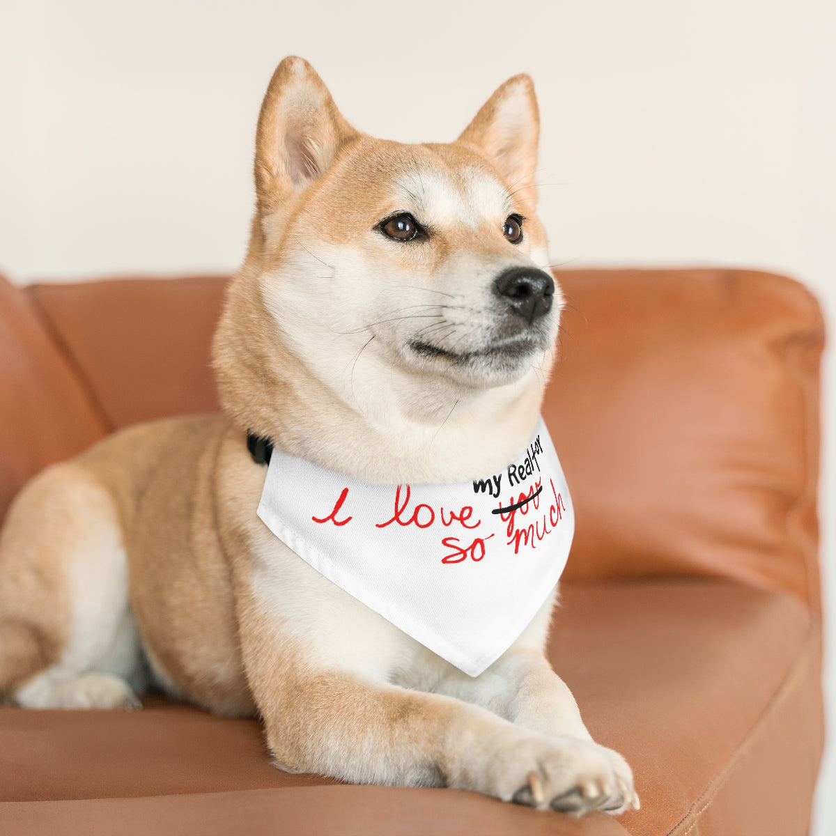 I Love My Realtor So Much Pet Bandana Collar - ShirtRealtorsWear