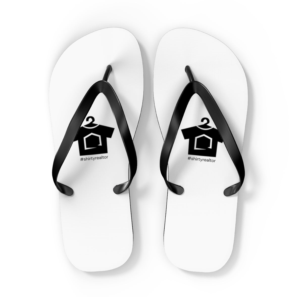 ShirtyRealtor Black Logo Flip Flops - Shirty Realtor #shirtyrealtor