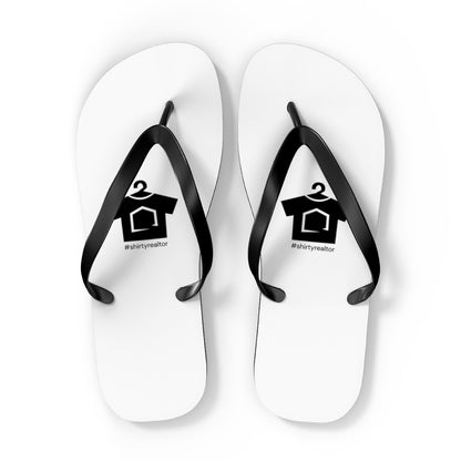 ShirtyRealtor Black Logo Flip Flops - Shirty Realtor #shirtyrealtor