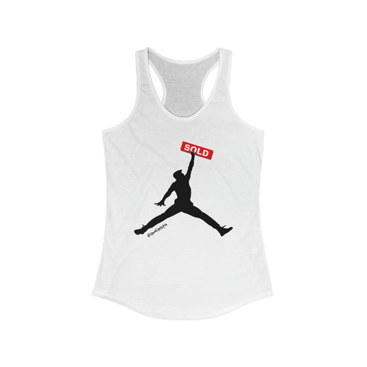 Jumpman Realtor Women's Ideal Racerback Tank #ianofaustin - REAL ESTATE Tease